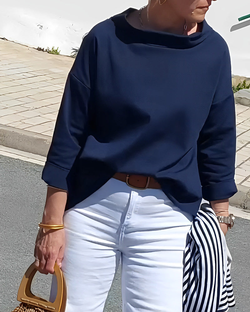 Camicetta Casual Revers Tinta Unita