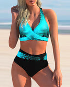 Bikini con stampa incrociata