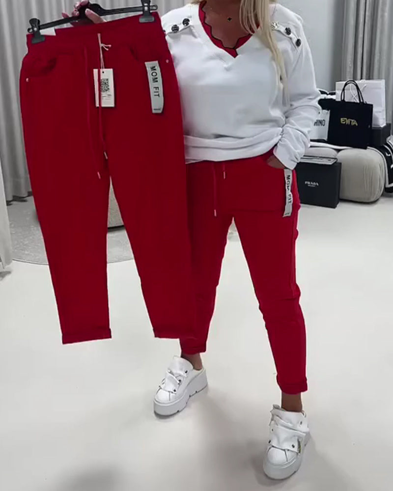 Pantaloni Moda Elastico Coulisse
