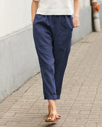 Pantalone casual tinta unita