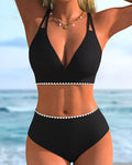 Bikini Due Spalline A Contrasto Con Bordo