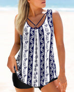 Tankini a due pezzi stampato