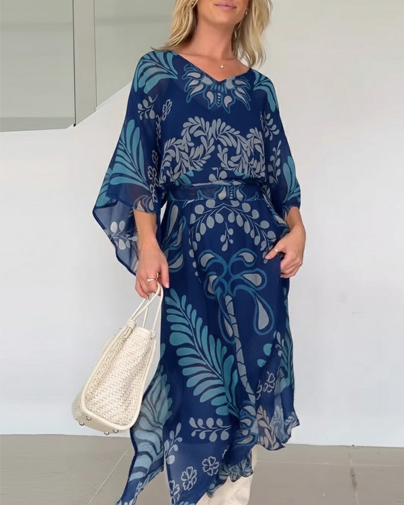 Abito boho con scollo a V ampio