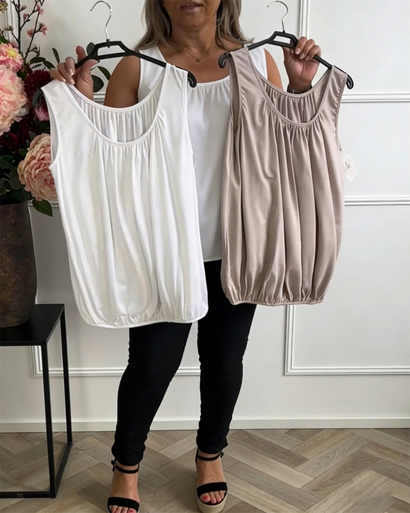 Canotta Reggiseno Incorporato Scollo A U Casual