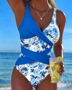Costume intero con contrasto floreale