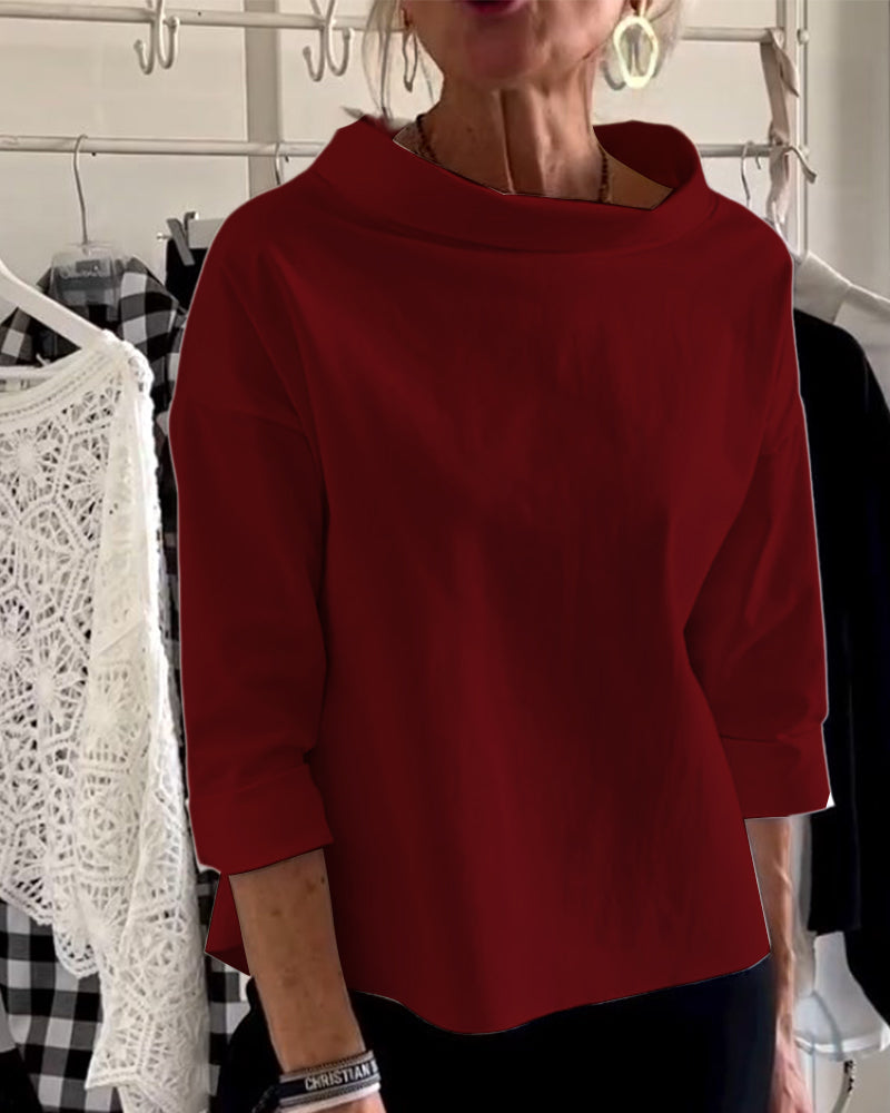 Camicetta Casual Revers Tinta Unita