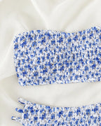 Bikini piccolo a fascia con stampa floreale