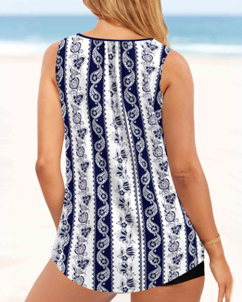 Tankini a due pezzi stampato