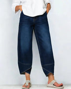 Pantalone in denim patchwork casual