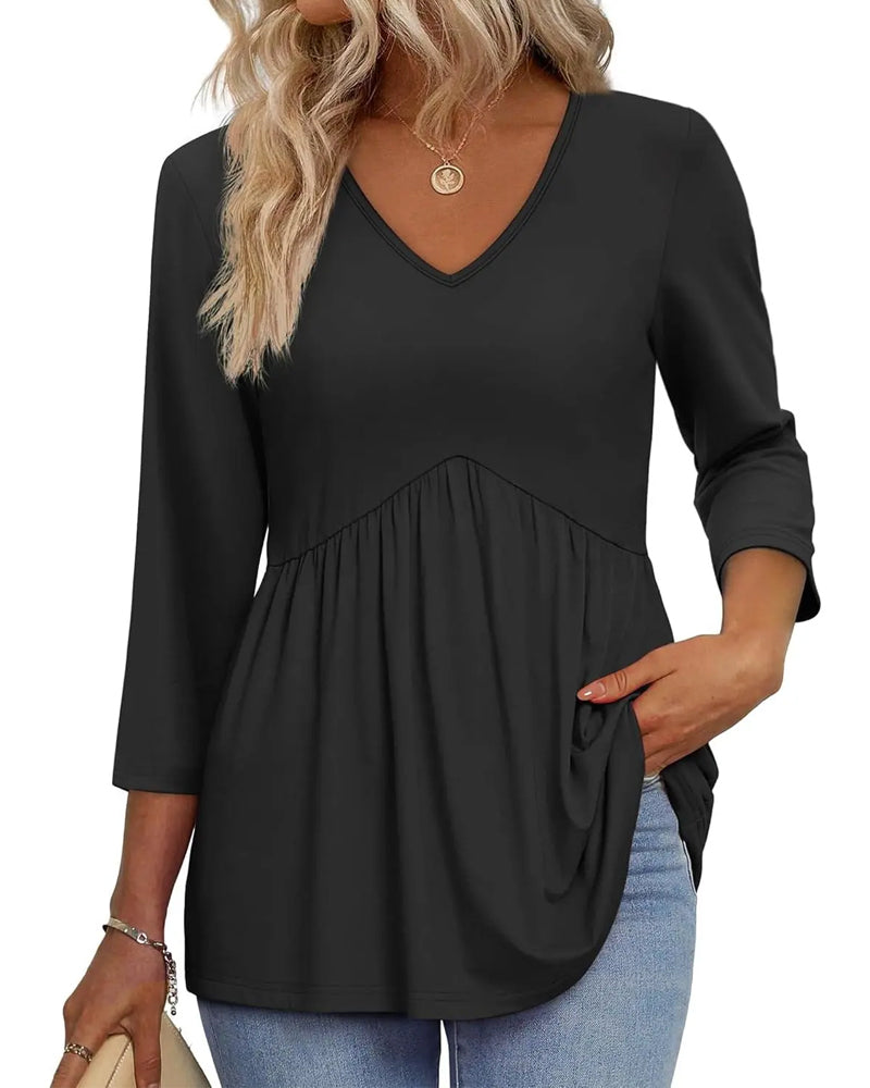 Blusa ampia a tre quarti casual