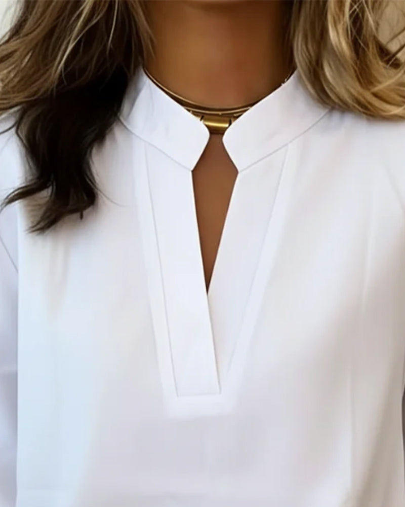 Top A V-Neck E Maniche Tre Quarti