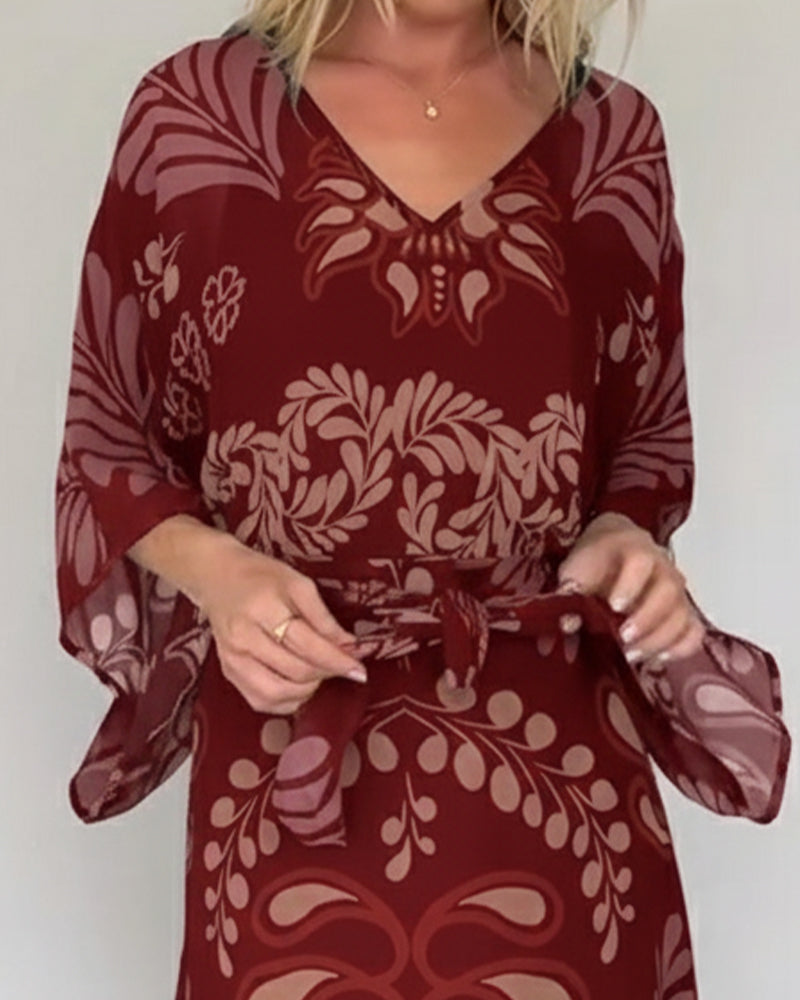 Abito boho con scollo a V ampio