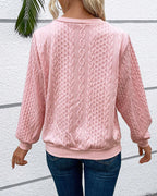 Felpa casual a maniche lunghe con zip tinta unita