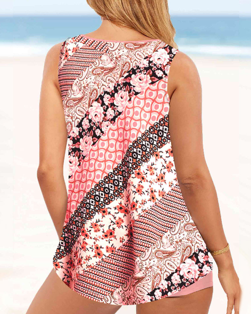Tankini a due pezzi stampato