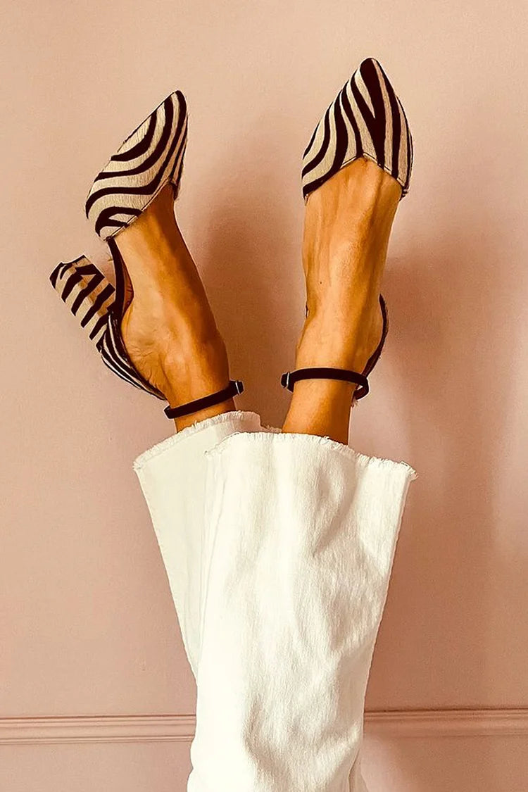 Keren | Décolleté con stampa zebrata