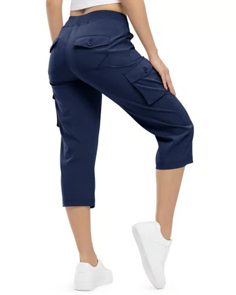Pantaloni Casual Corti Multi-Tasche da Trekking