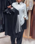 Camicia in contrasto a maniche lunghe