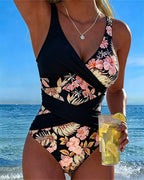 Costume intero con contrasto floreale