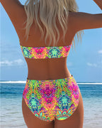 Bikini senza spalline stampato