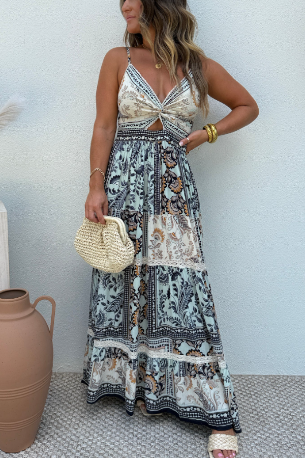 Maxi abito con bretelle Moonlight Breeze