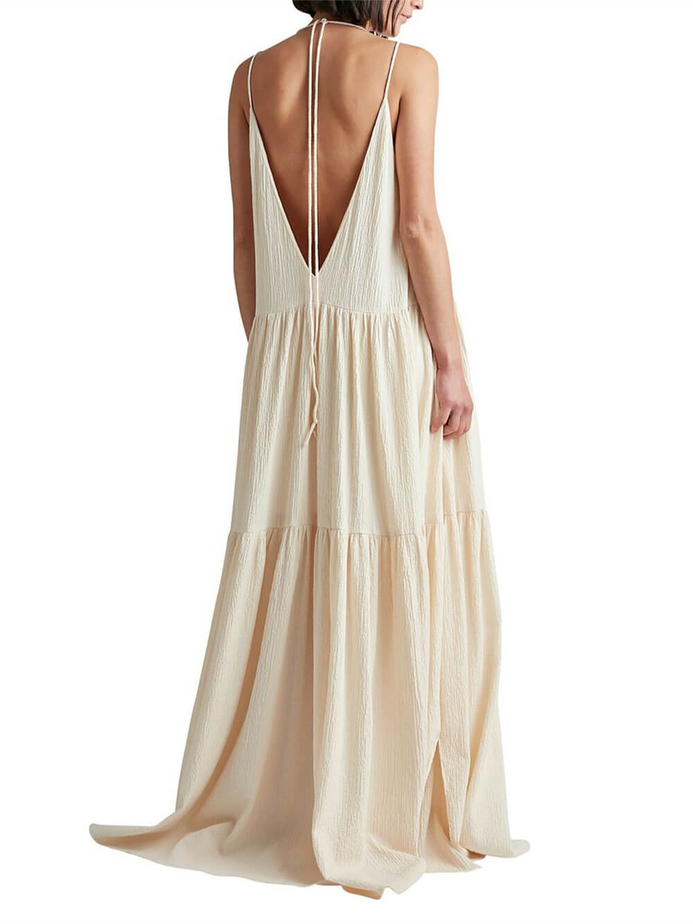 Abito lungo con spalline e scollo a V profondo Elegant Resort
