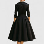 Elisabeth - Vestito in raso midi dal bagliore discreto e dal fascino intramontabile