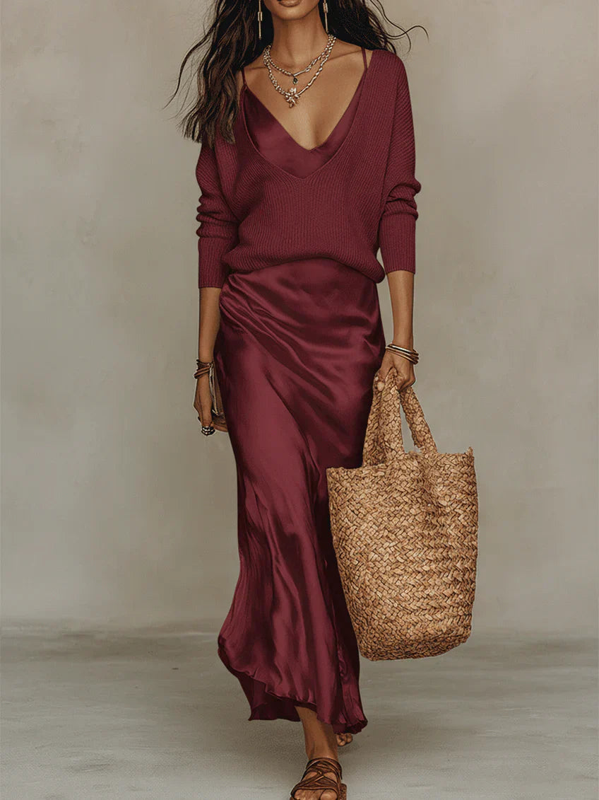 Elena | Abito Satin Midi