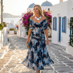 Xenia - Abito lungo elegante con scollo a V