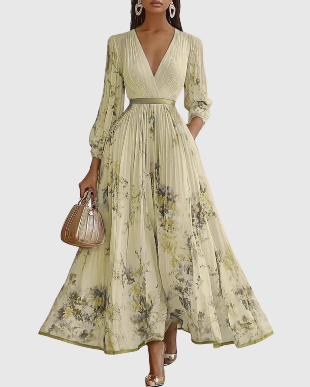Rowella | Elegante Abito Lungo Plissettato