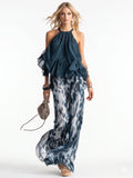 Abito da sera elegante in chiffon due pezzi