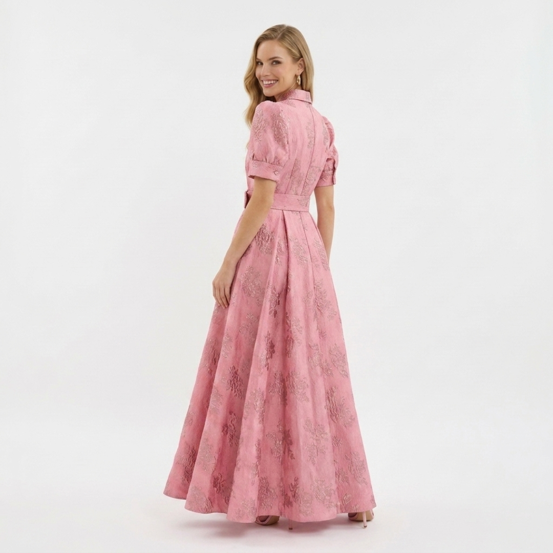 Eliza - Abito fucsia a manica corta