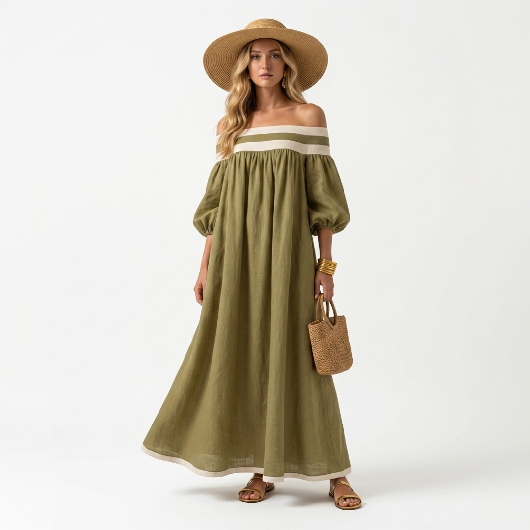 Aspasia - Vestito lungo dalla vestibilità comoda
