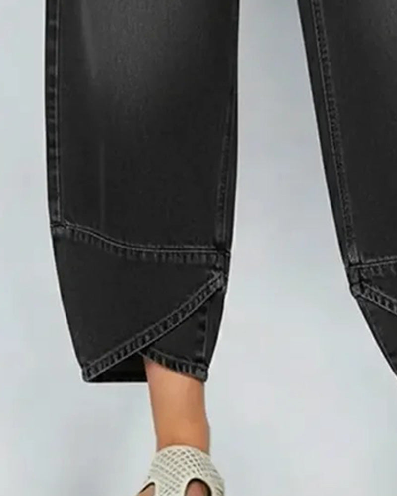 Pantalone in denim patchwork casual