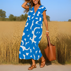 Magda - Abito svasato con scollo a V