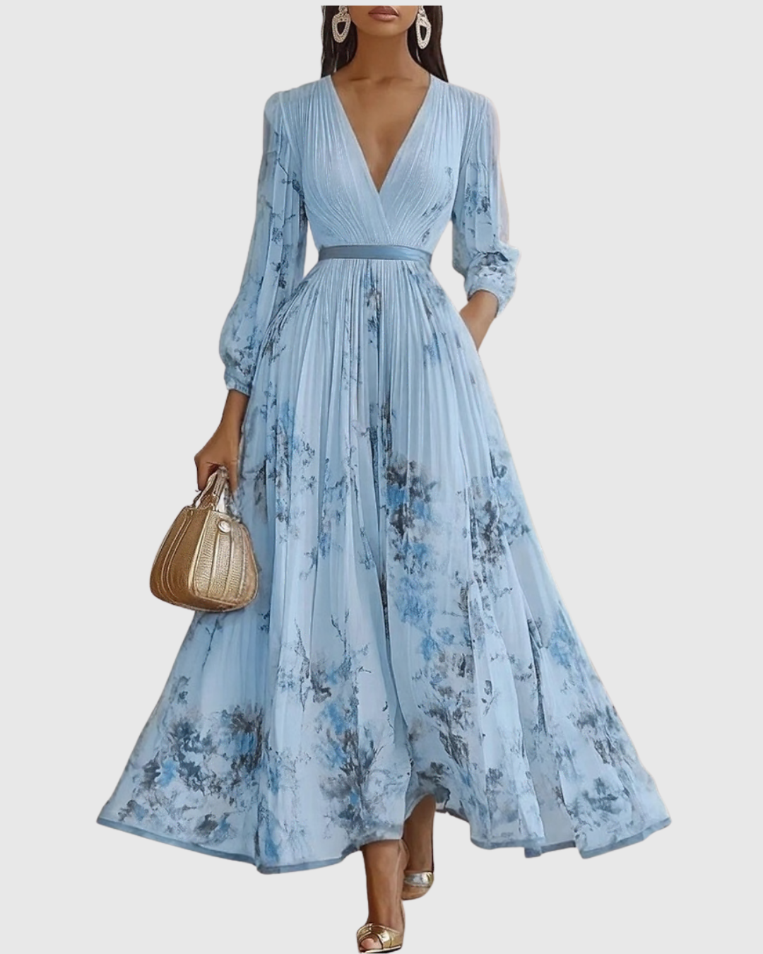 Rowella | Elegante Abito Lungo Plissettato