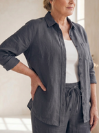 Noor | Set Camicia Manica Lunga e Pantalone Dritto