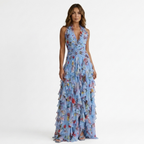 Dora - Maxi abito con scollo all'americana