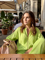 Natalia | Completo Top Palloncino con Zip e Pantaloni Ampi