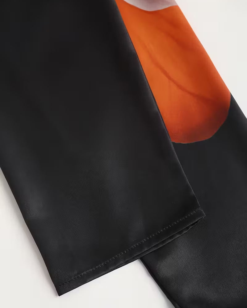 Camicia con revers, spalla destra stampata