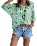 Maglia Fantasia Rombi Traforati Ampia