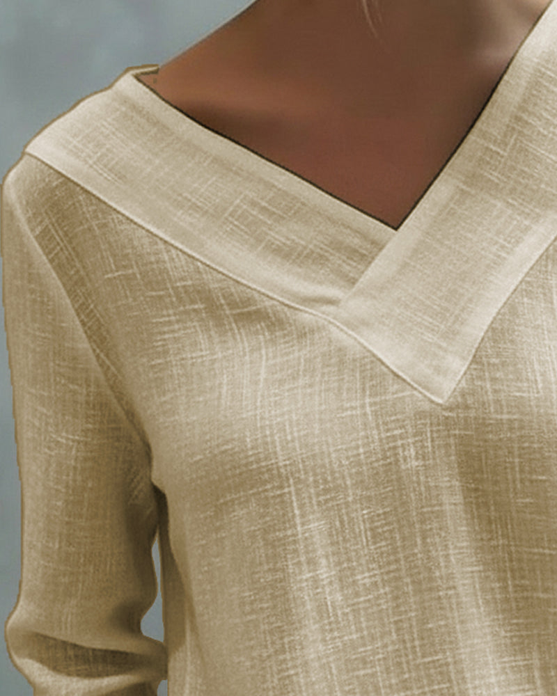 Top Elegante Scollo a V Spalle Scoperte