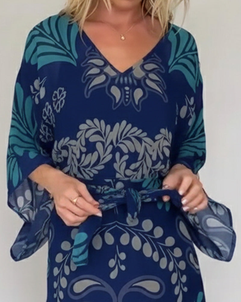 Abito boho con scollo a V ampio