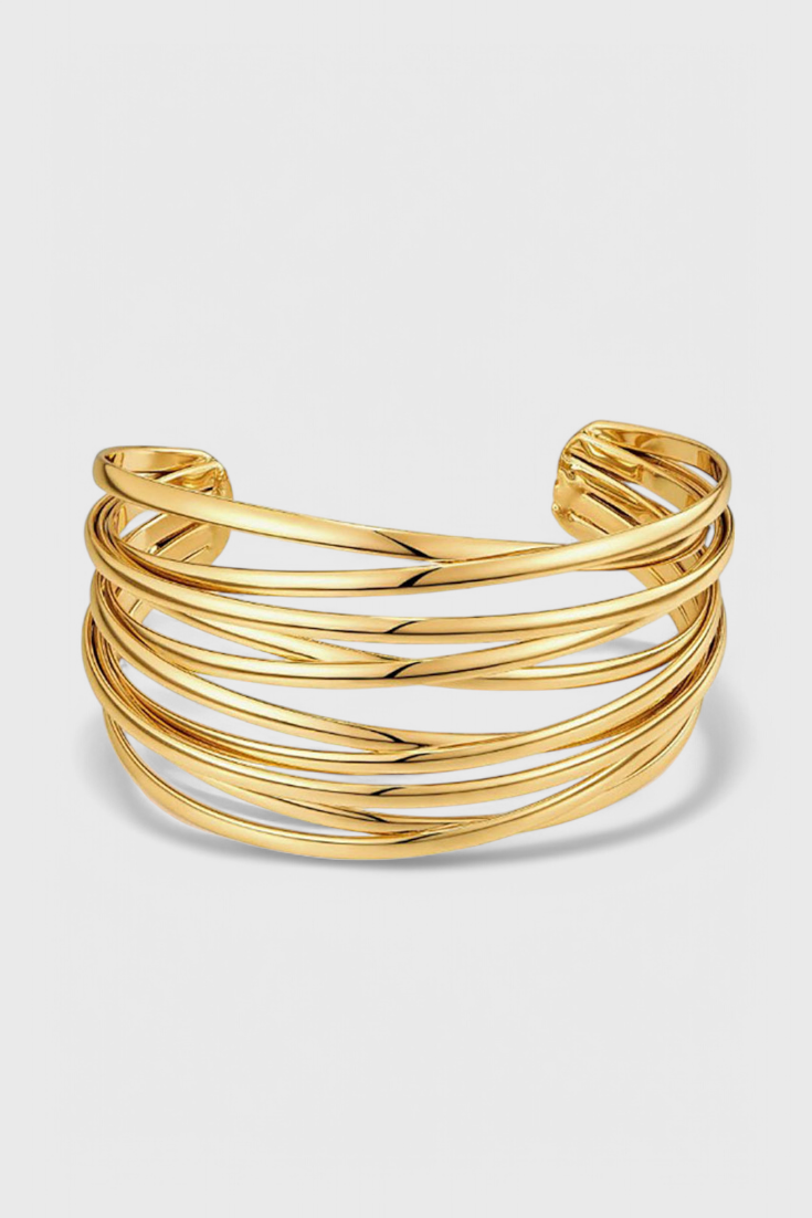 Braccialetto a strati in filo metallico