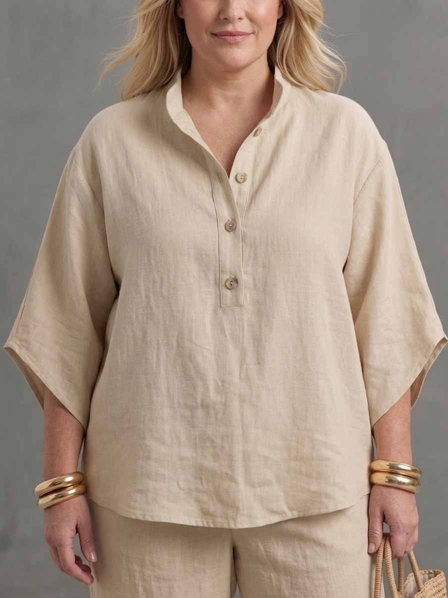 Amity | Completo Tunica Abbinata con Pantaloni a Gamba Larga