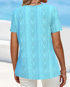 T-shirt a maniche corte traforato