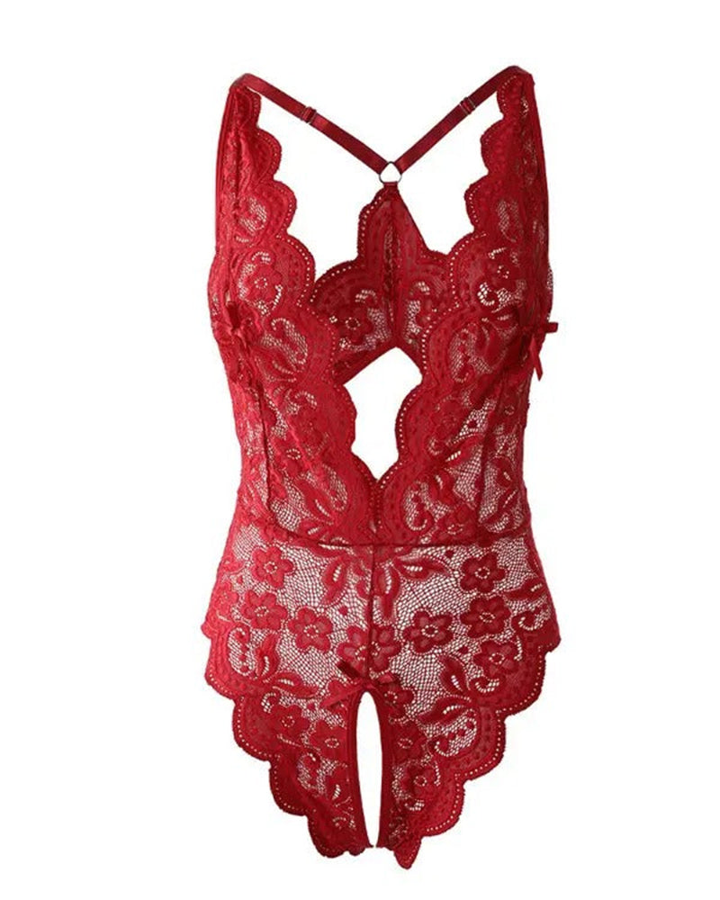 Pigiama sexy in pizzo senza cavallo