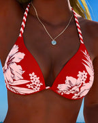Bikini semplice sexy all'americana con scollo