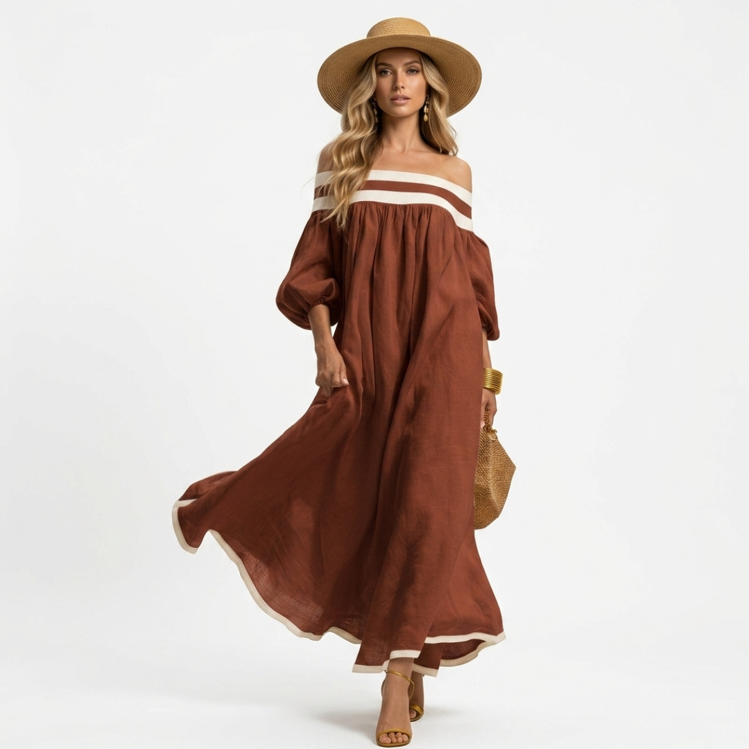 Aspasia - Vestito lungo dalla vestibilità comoda
