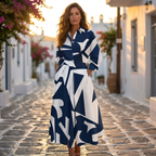 Lana - Elegante abito in cotone con colletto