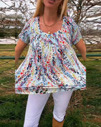 T-Shirt Girocollo Maniche Corte Stampato